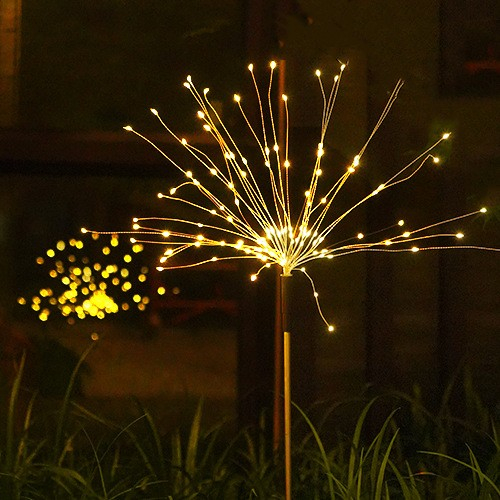 Lampa solara sub forma de artificii, 120 LED-uri, alb cald, Flippy [7]