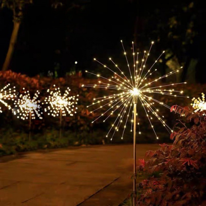 Lampa solara sub forma de artificii, 90 LED-uri, alb cald, Flippy [2]