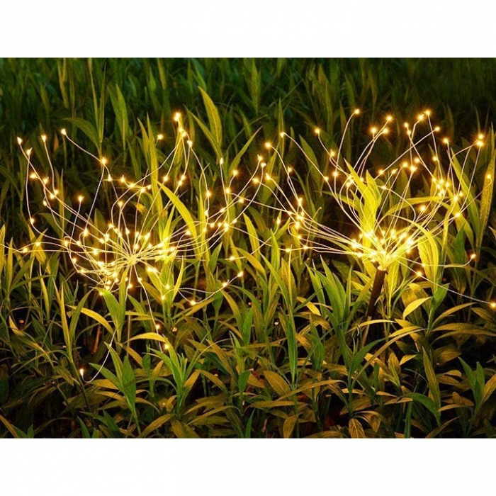 Lampa solara sub forma de artificii, 90 LED-uri, alb cald, Flippy [6]