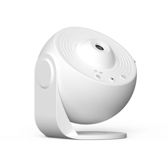 Lampa Tip Proiector Galaxie, Flippy, pentru Dormitor, Tematica Cer Instelat, Model Glob, HD, Rotire 360 de Grade, 13 Imagini, Incarcare USB, 5 W, 11.2x10.8x10.9 cm, Alb [1]
