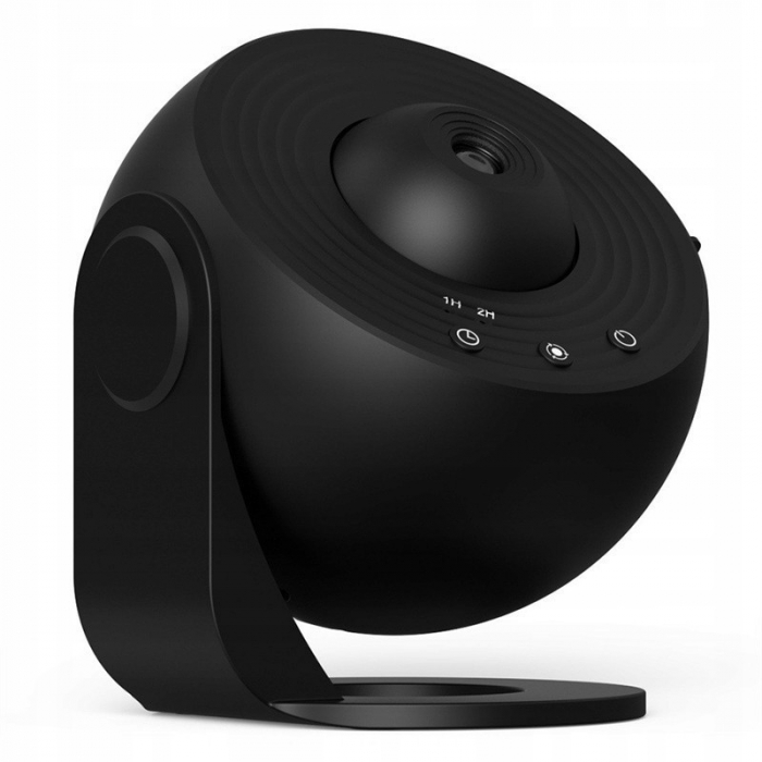 Lampa Tip Proiector Galaxie, Flippy, pentru Dormitor, Tematica Cer Instelat, Model Glob, HD, Rotire 360 de Grade, 13 Imagini, Incarcare USB, 5 W, 11.2x10.8x10.9 cm, Negru [1]