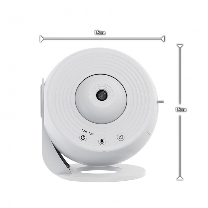 Lampa Tip Proiector Galaxie, Flippy, pentru Dormitor, Tematica Cer Instelat, Model Glob, HD, Rotire 360 de Grade, 20 de Imagini, Incarcare USB, 10 W, 15x15 cm, Alb [5]