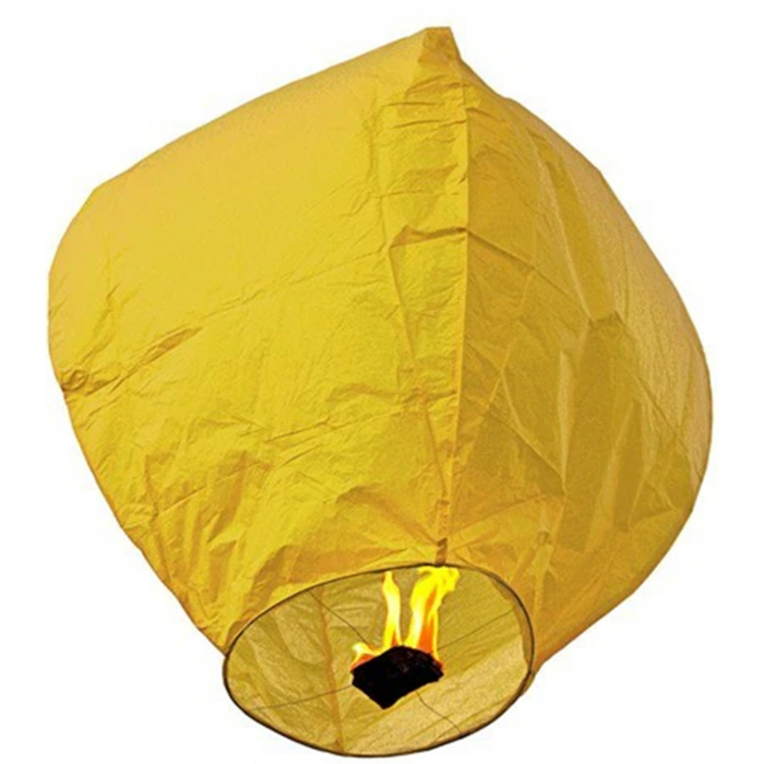 Lampion zburator, Flippy, hartie biodegradabila, Galben [1]