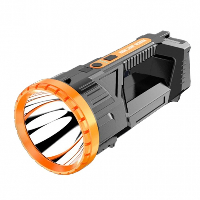 Lanterna LED, Flippy, Incarcare USB, Autonomie 8-24h, 2 Surse de Lumina, Principal si Lateral, Raza Maxima 100-200 m, COB, 5W, 23 x 10 x 10 cm, Galben [1]