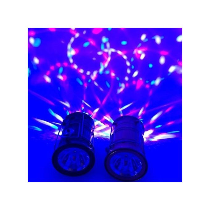 Lanternă pliabilă de camping Magic cool cu ​​lampă disc și USB Flippy, Lanterna, Felinar, 6 LED + 1 W + 3C culori, Negru [4]