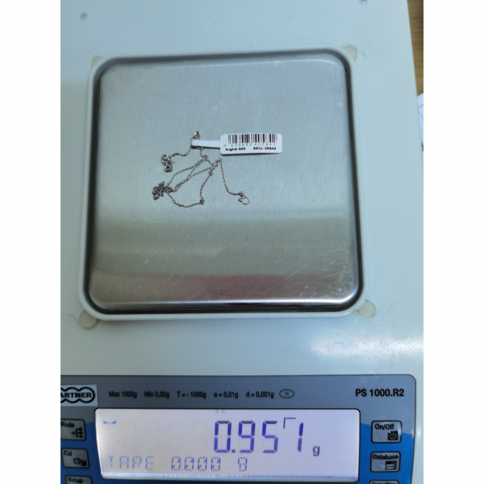 Lantisor din Argint 925 rodiat, model la baza gatului, 38 cm [6]