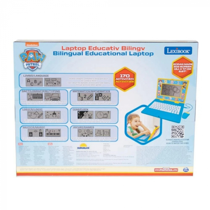 Laptop educational Lexibook, Paw Patrol, 170 de activitati, versiunea 2024 [3]