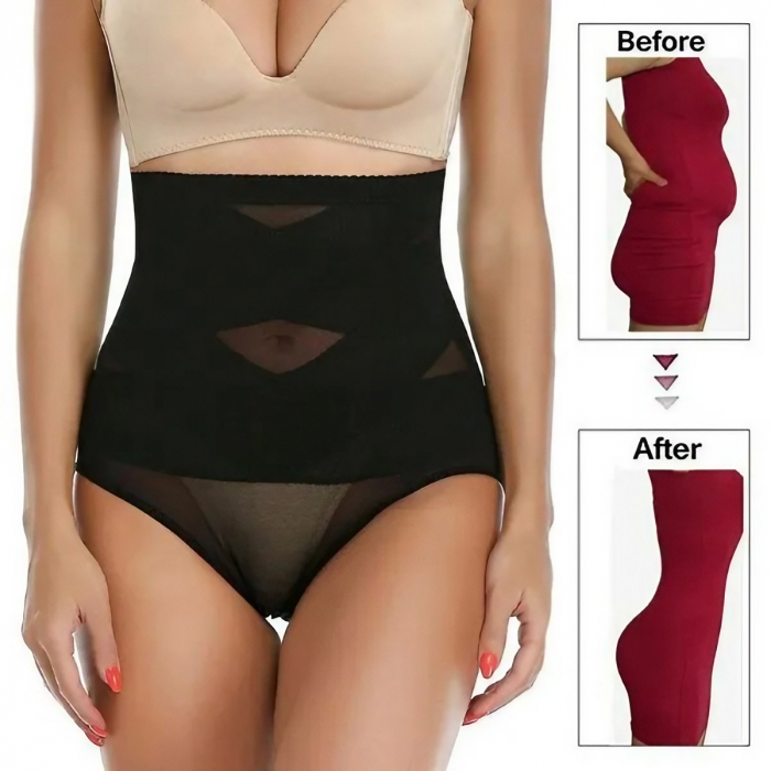 Lenjerie Modelatoare pentru Abdomen, Flippy, cu Talie Inalta si Corset, Negru, Push-Up, Marimea M [6]