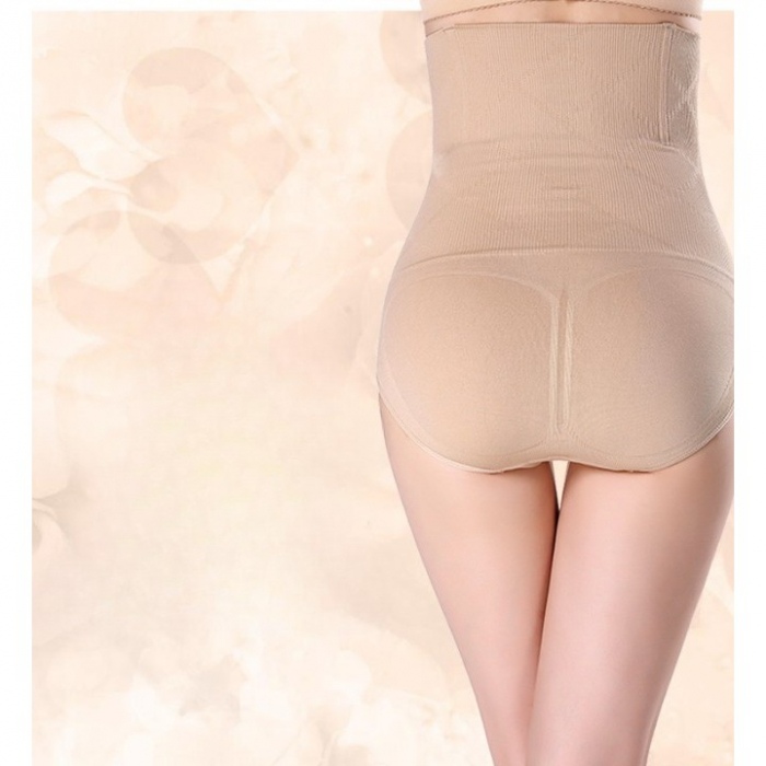 Lenjerie Modelatoare Postpartum, Flippy, cu Talie Inalta, Control al Burții, Compresie Mare, Insertii din Silicon pentru Sustinere, Nude, M/L [5]