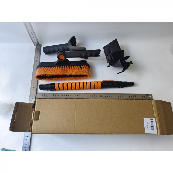 * LICHIDARE STOC * Perie si Racleta Rotativa 3 in 1, Flippy, Perie Auto pentru Zapada, Telescopica, Detasabila, Material Aluminiu si ABS, 100 x 25 cm, Negru [6]