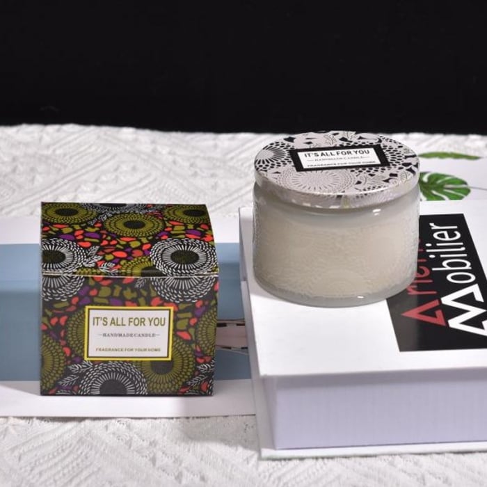 Lumanare Parfumata, Flippy, Model Borcan, Alb, Aroma de Clopotei de vant [1]
