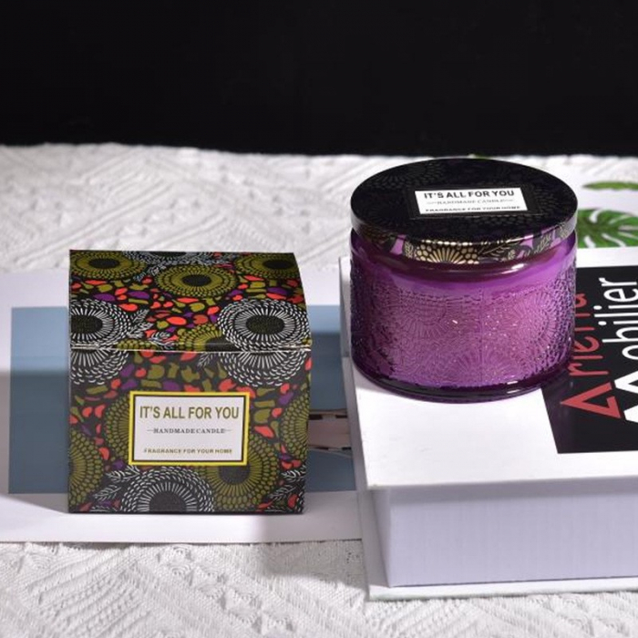 Lumanare Parfumata, Flippy, Model Borcan, Mov, Aroma de Ceai Alb [1]