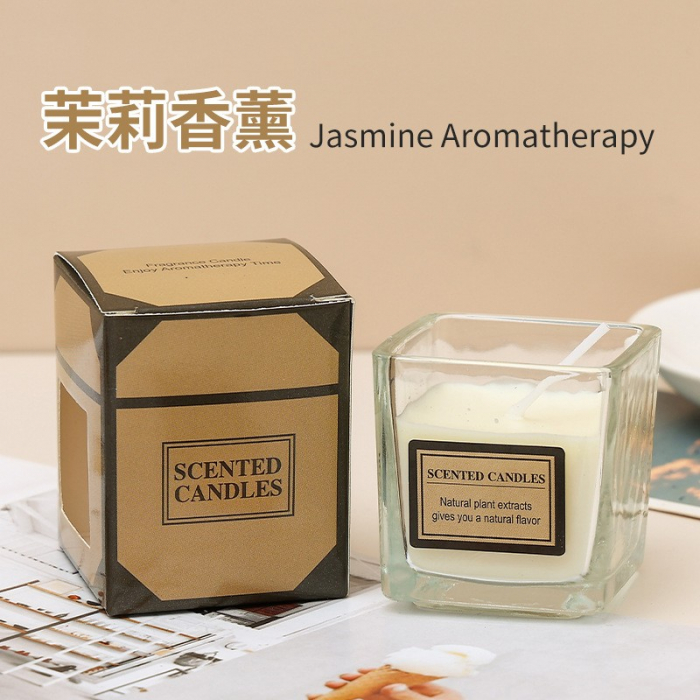 Lumanare Parfumata, Flippy, Model Pahar Transparent, cu Ulei Esential, Aroma de Iasomie, Alba [1]