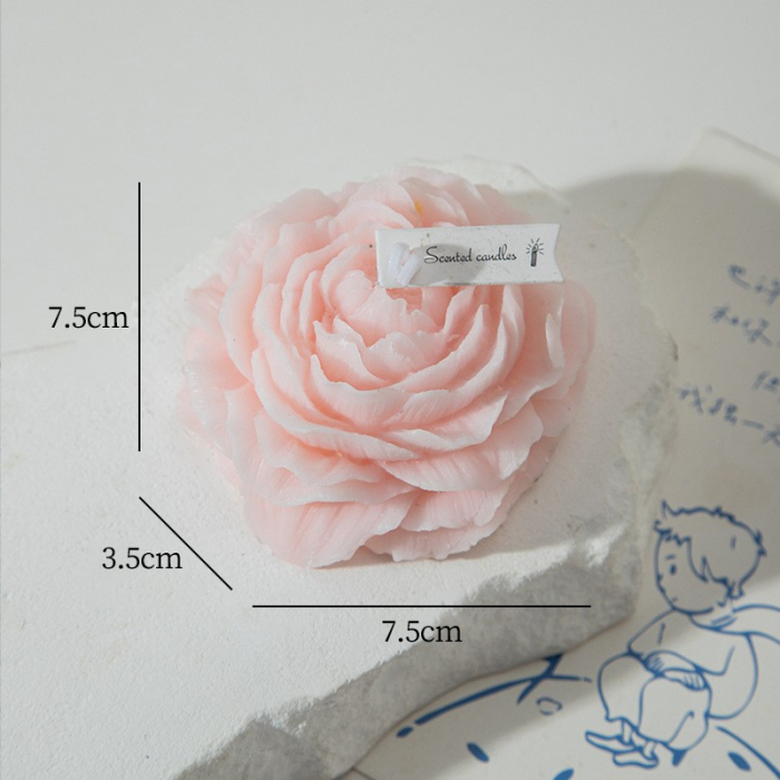 Lumanare Parfumata, Flippy, Model Trandafir, 7.5x3.5x7.5 cm, Roz Deschis, Aroma de Piersica [1]