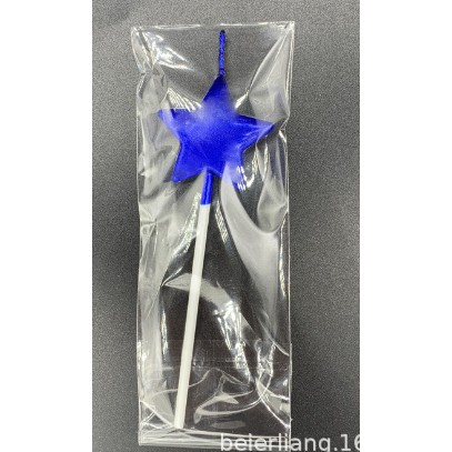 Lumanare de Tort, Flippy, Model Steluta, Party, 8.5 x 3.2 cm, Albastru [1]