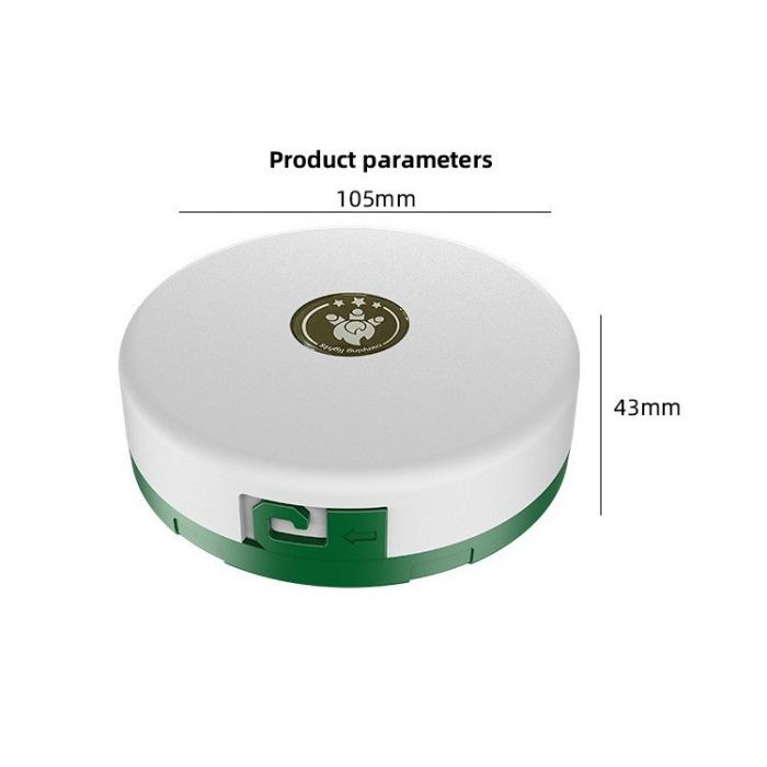 Lumină de camping LED încărcare USB, Flippy, șir colorat, pentru aer liber, cort, Distanta 10 metri, 1800mAH, 10.5x4.3 cm, Alb Verde [14]