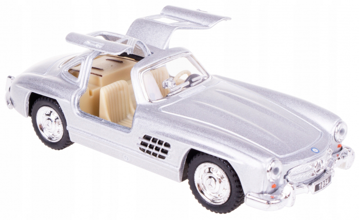 Macheta Metalica 1:34 Kinsmart Mercedes-Benz 300SL 1954, Gri, 12cm [2]