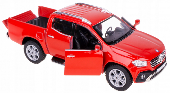 Macheta metalica 1:34 Kinsmart Mercedes-Benz X-Class, Rosu, 12cm [3]