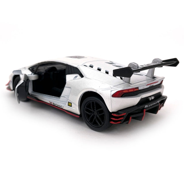 Macheta metalica 1:34 Lamborghini Huracan, 12 cm, Alb [2]