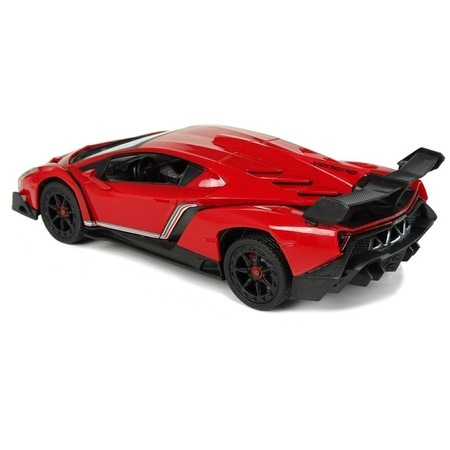 Macheta metalica 1:34 Lamborghini Veneno, 12 cm, Rosu [2]