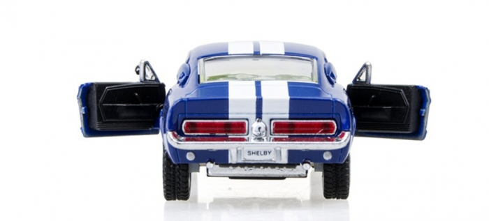 Macheta metalica 1:34 Shelby GT-500, 12 cm, Albastru [3]