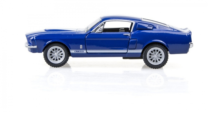 Macheta metalica 1:34 Shelby GT-500, 12 cm, Albastru [2]