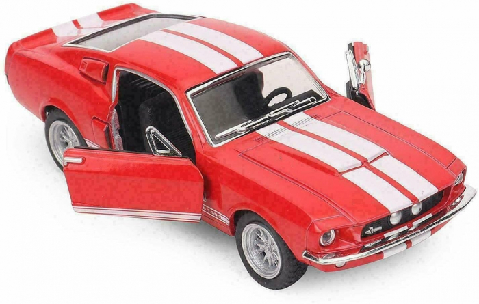 Macheta metalica 1:34 Shelby GT-500, 12 cm, Rosu [2]