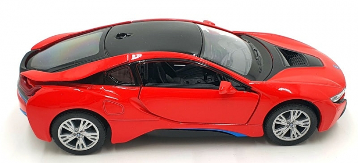 Macheta metalica Bmw i8, Kinsmart, Scara 1:36, Rosu [2]
