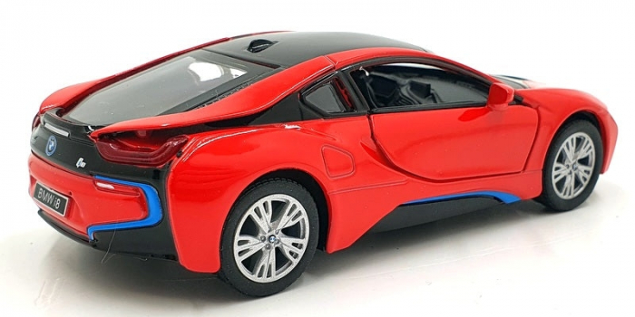 Macheta metalica Bmw i8, Kinsmart, Scara 1:36, Rosu [5]