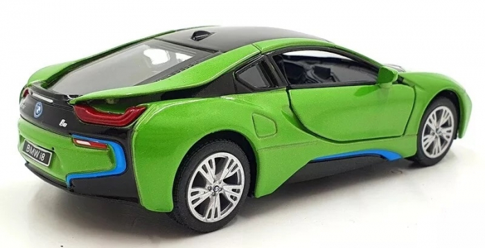 Macheta metalica Bmw i8, Kinsmart, Scara 1:36, Verde [4]