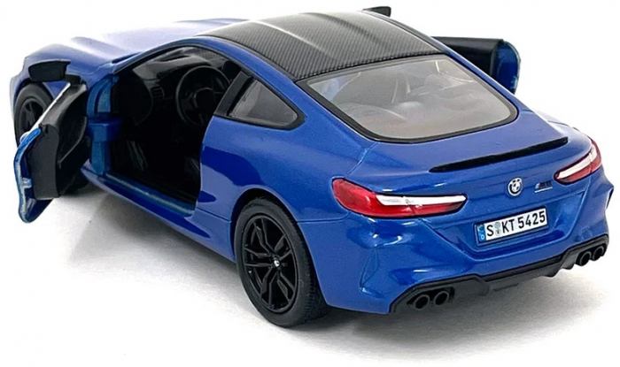 Macheta metalica Bmw M8 Competition Coupe, Kinsmart, Scara 1:38, Albastru [3]