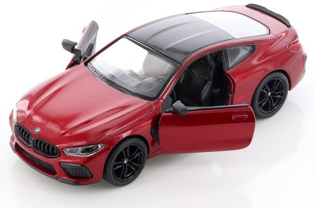 Macheta metalica Bmw M8 Competition Coupe, Kinsmart, Scara 1:38, Rosu [3]