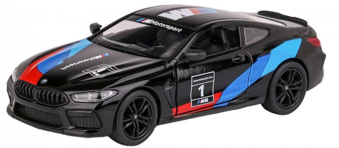Macheta metalica Bmw M8 Competition Coupe, Livery Edition, Kinsmart, Scara 1:38, Negru [1]