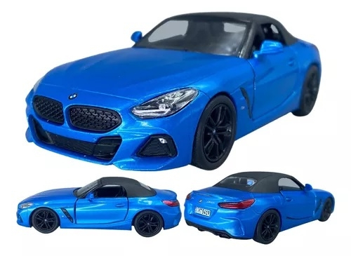 Macheta metalica Bmw Z4, Kinsmart, Scara 1:34, Albastru [5]