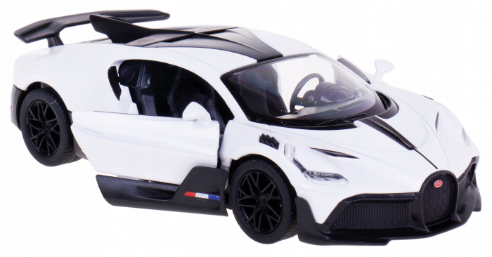 Macheta metalica Bugatti Divo 1:34 Kinsmart, Alb, 12 cm [5]