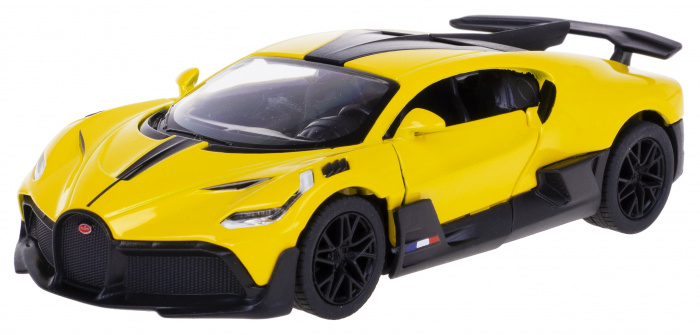 Macheta metalica Bugatti Divo 1:34 Kinsmart, Galben, 12 cm [3]