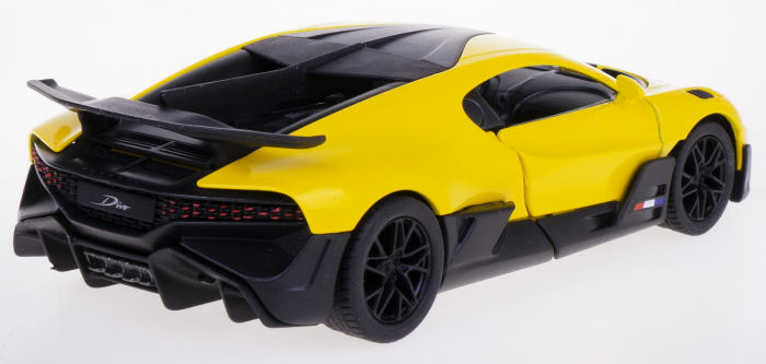 Macheta metalica Bugatti Divo 1:34 Kinsmart, Galben, 12 cm [2]