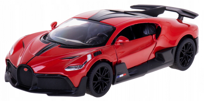 Macheta metalica Bugatti Divo 1:34 Kinsmart, Rosu, 12 cm [2]