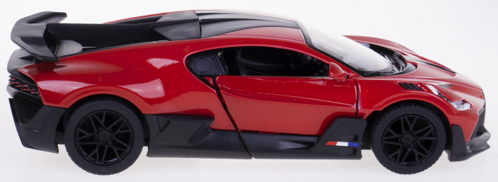 Macheta metalica Bugatti Divo 1:34 Kinsmart, Rosu, 12 cm [4]