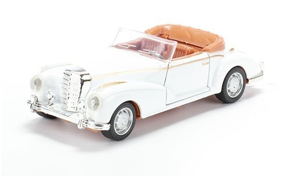 Macheta metalica clasica pull back, 12 cm, Alb, Toi-Toys [2]