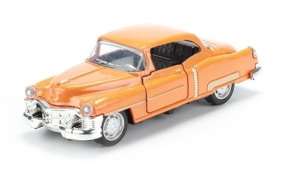 Macheta metalica clasica pull back, 12 cm,  Portocaliu, Toi-Toys [2]