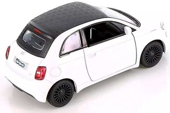 Macheta metalica Fiat 500e, Kinsmart, Scara 1:28, Alb [3]