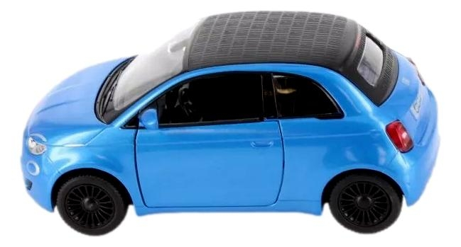 Macheta metalica Fiat 500e, Kinsmart, Scara 1:28, Albastru [3]