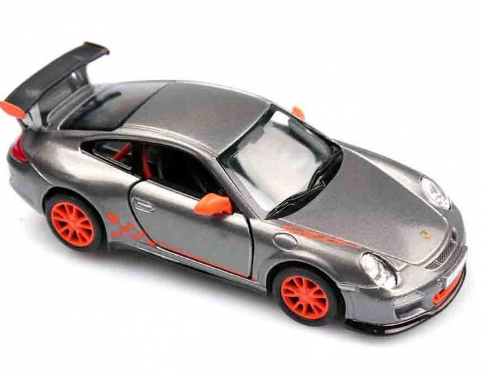 Macheta metalica Kinsmart 1:34 Porsche 911 GT3 RS, 12 cm, Gri [1]