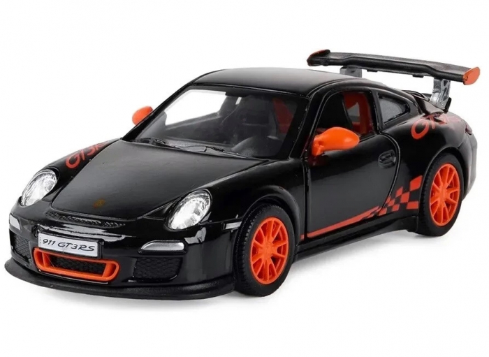 Macheta metalica Kinsmart 1:34 Porsche 911 GT3 RS, 12 cm, Negru [1]