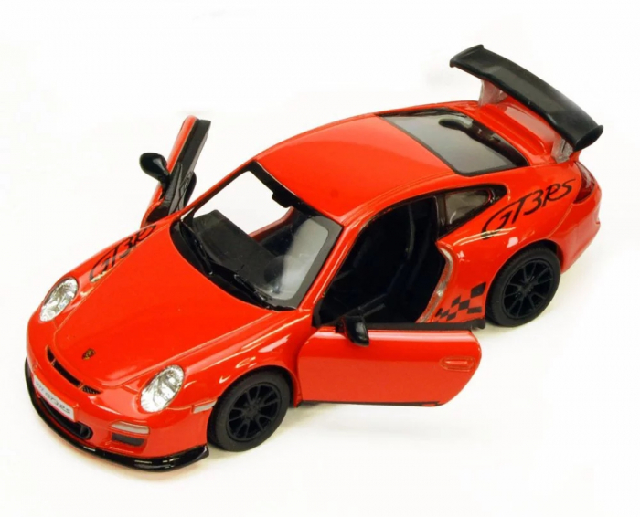 Macheta metalica Kinsmart 1:34 Porsche 911 GT3 RS, 12 cm, Portocaliu [2]