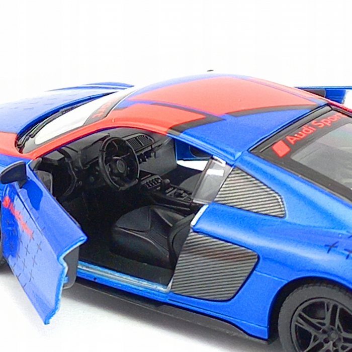 Macheta metalica Kinsmart, 2020 Audi R8 Coupe Livery Edition, Albastru, 12 cm [5]