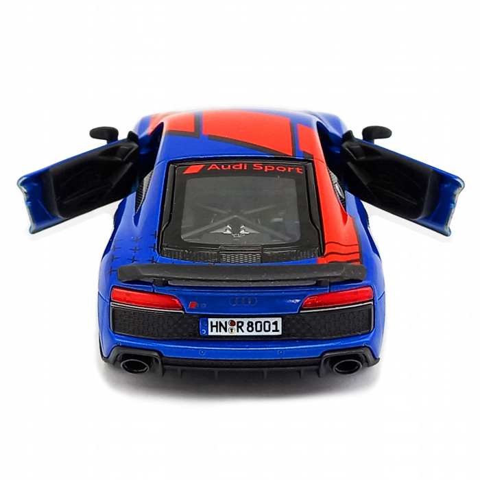Macheta metalica Kinsmart, 2020 Audi R8 Coupe Livery Edition, Albastru, 12 cm [3]