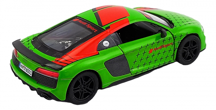 Macheta metalica Kinsmart, 2020 Audi R8 Coupe Livery Edition, Verde, 12 cm [2]