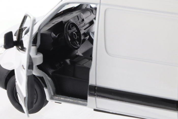 Macheta metalica Kinsmart Mercedes-Benz Sprinter, Alb, scara 1:36 [6]